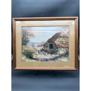Terry Harrison Art Print Tending The Geese Framed Artwork